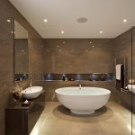 Дизайн бани. Современная ванная с освещением